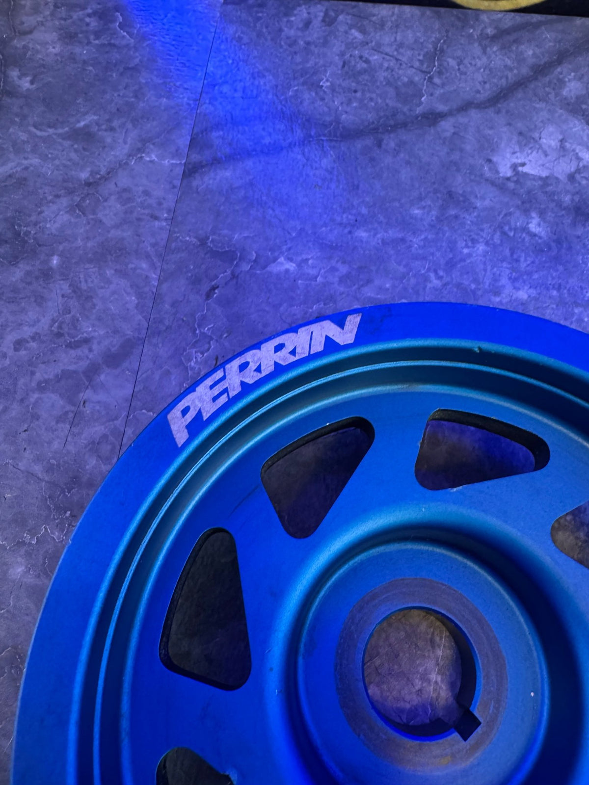 2004-2021 Subaru STi 2002-2014 WRX Perrin Lightweight Crank Pulley Blue