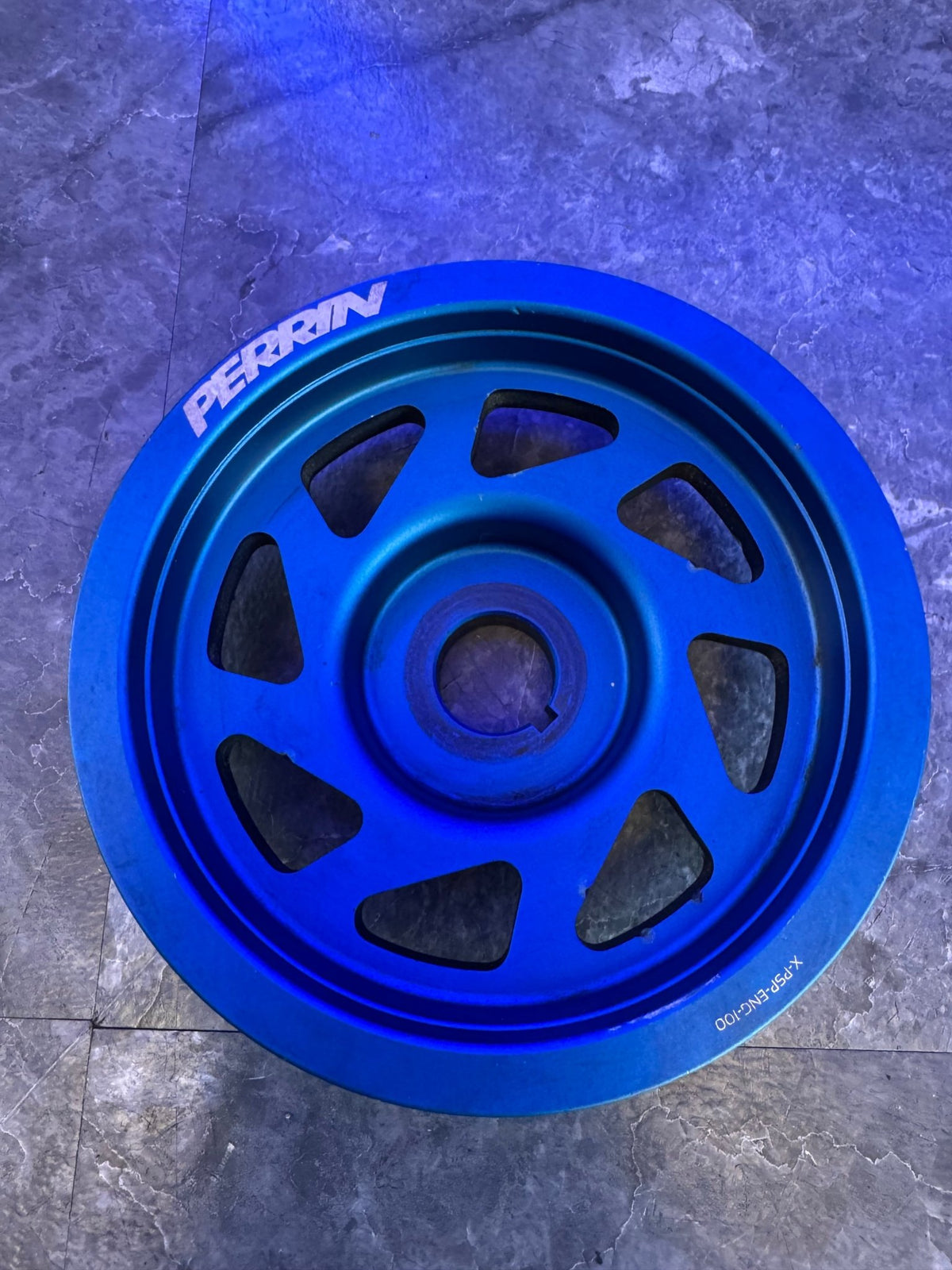 2004-2021 Subaru STi 2002-2014 WRX Perrin Lightweight Crank Pulley Blue