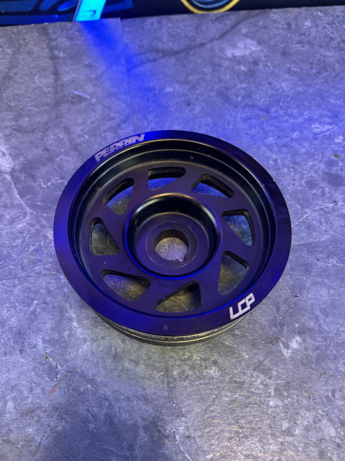 2004-2021 Subaru STi 2002-2014 WRX Perrin Lightweight Crank Pulley Black
