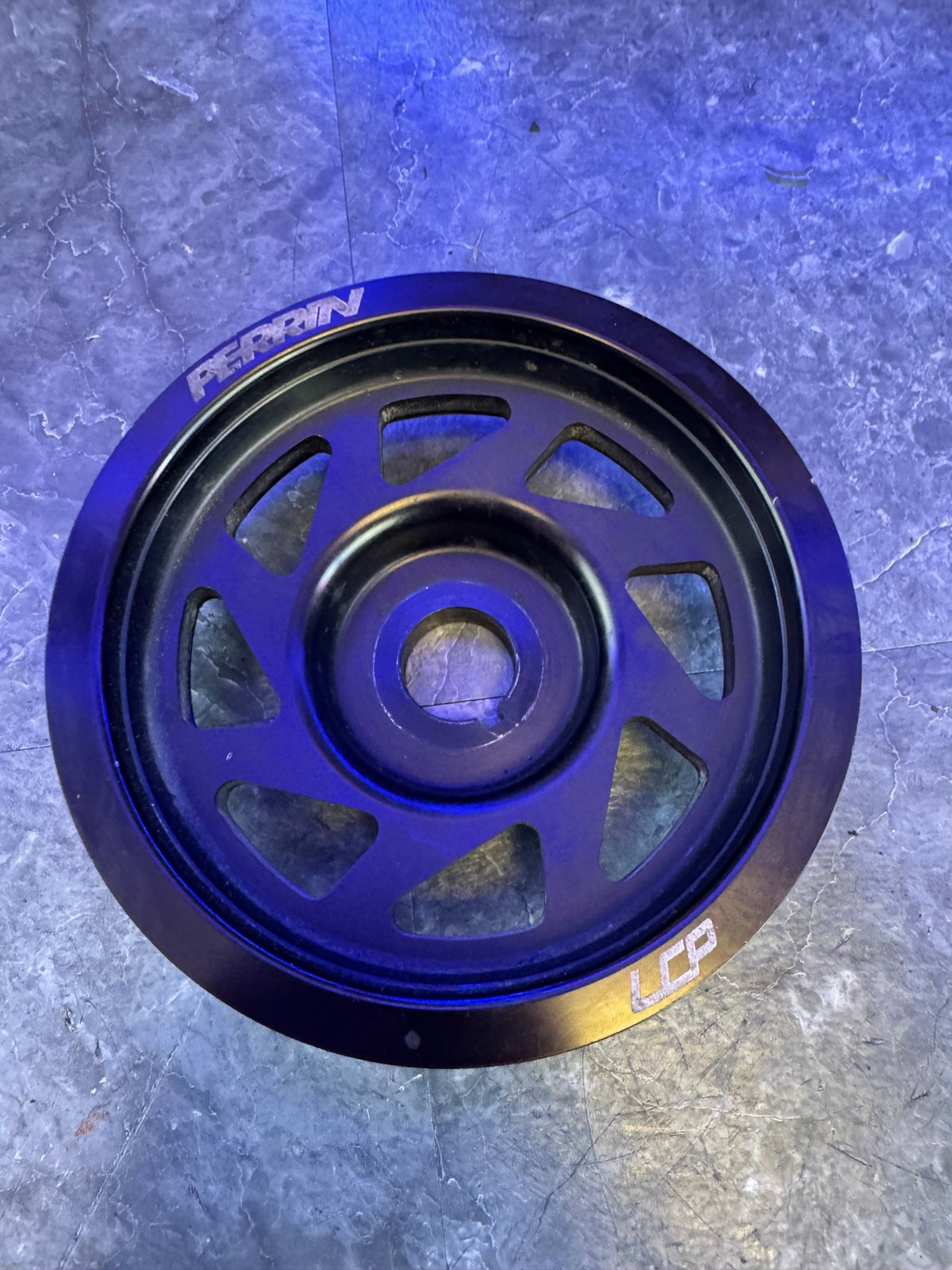 2004-2021 Subaru STi 2002-2014 WRX Perrin Lightweight Crank Pulley Black