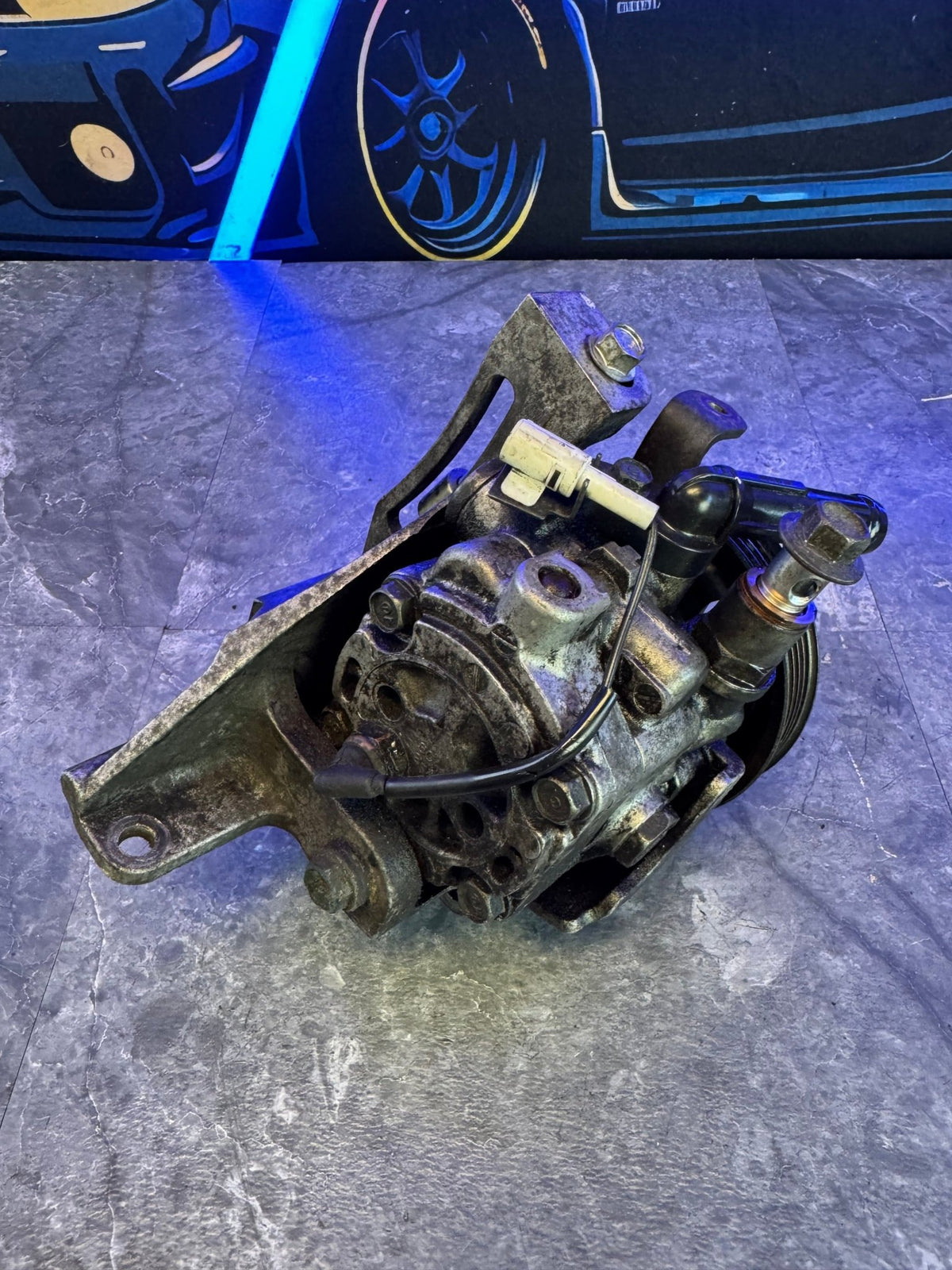 2008-2014 Subaru WRX STi OEM Power Steering Pump Assembly With Bracket