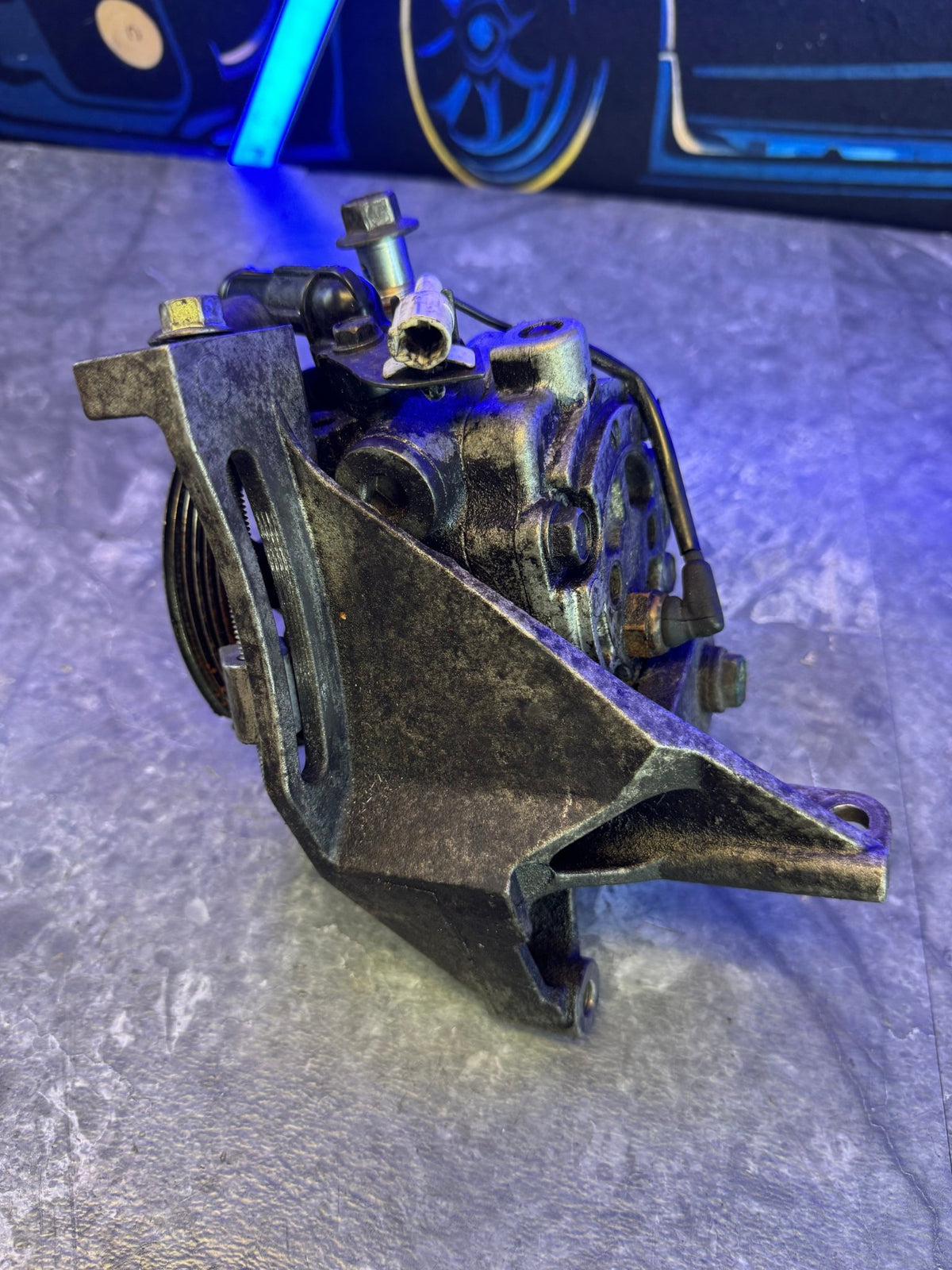 2008-2014 Subaru WRX STi OEM Power Steering Pump Assembly With Bracket