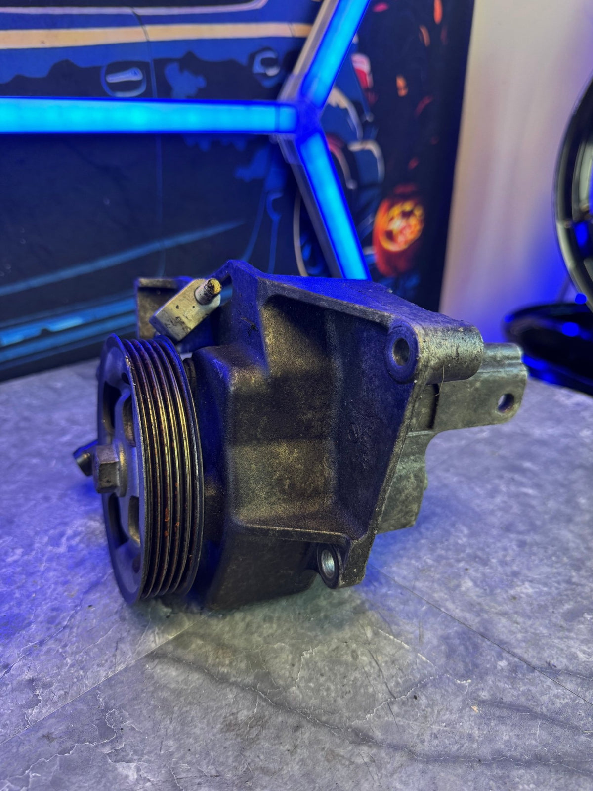 2008-2014 Subaru WRX STi OEM Power Steering Pump Assembly With Bracket