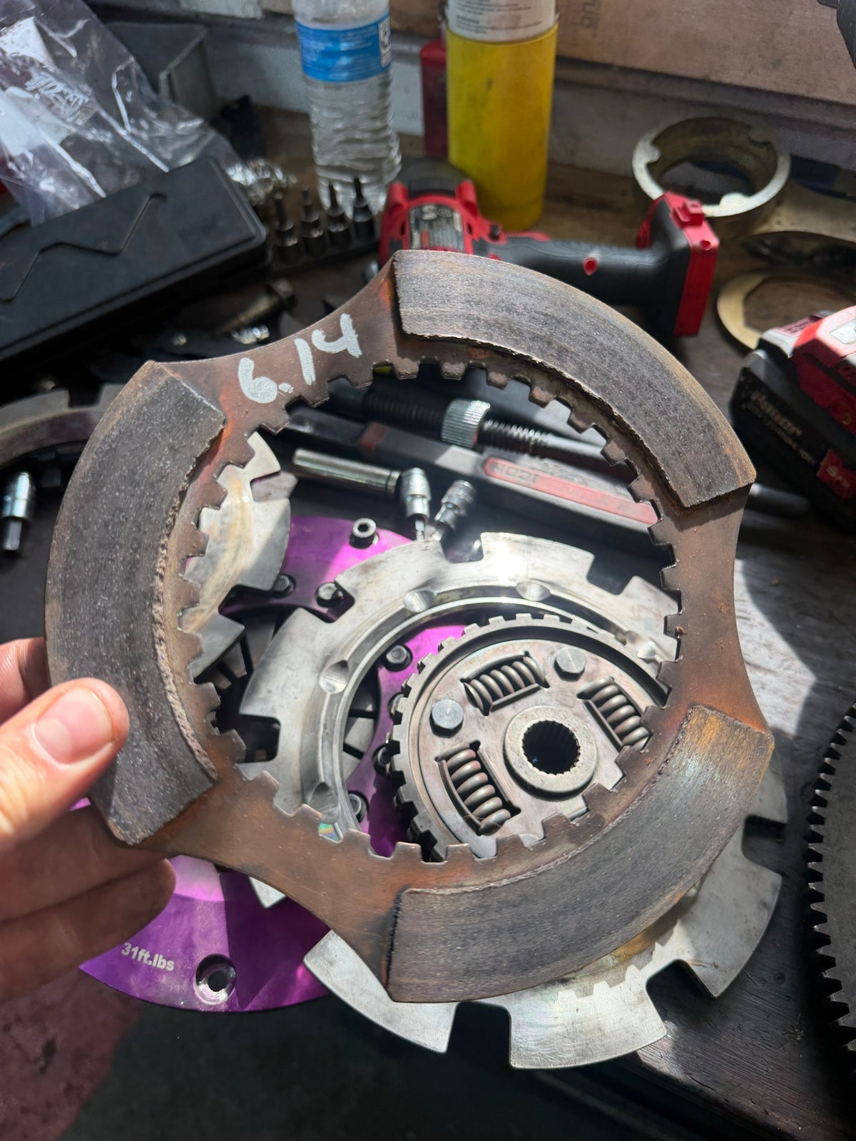 XClutch Twin Disc Clutch Kit 8in Solid Organic w/ Flywheel Subaru WRX 5 Speed
