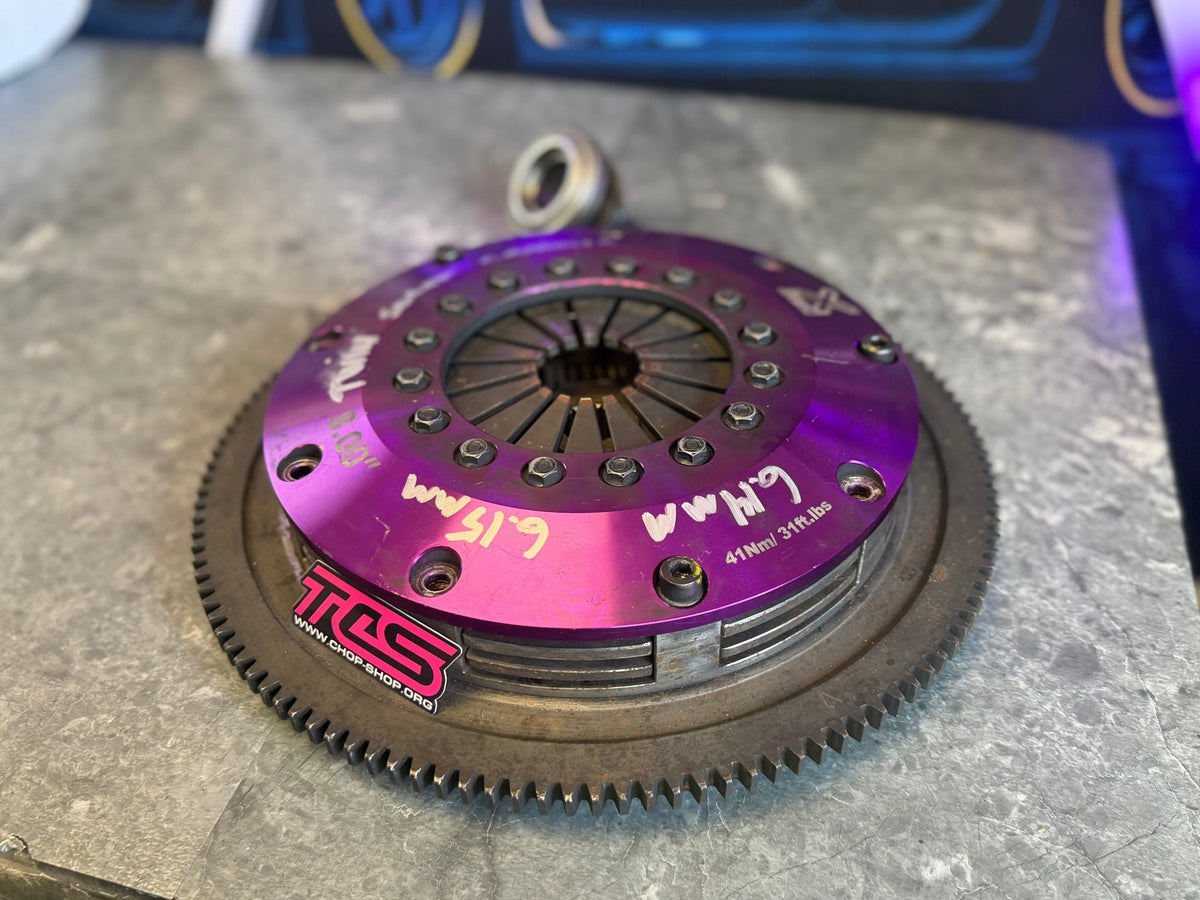 XClutch Twin Disc Clutch Kit 8in Solid Organic w/ Flywheel Subaru WRX 5 Speed