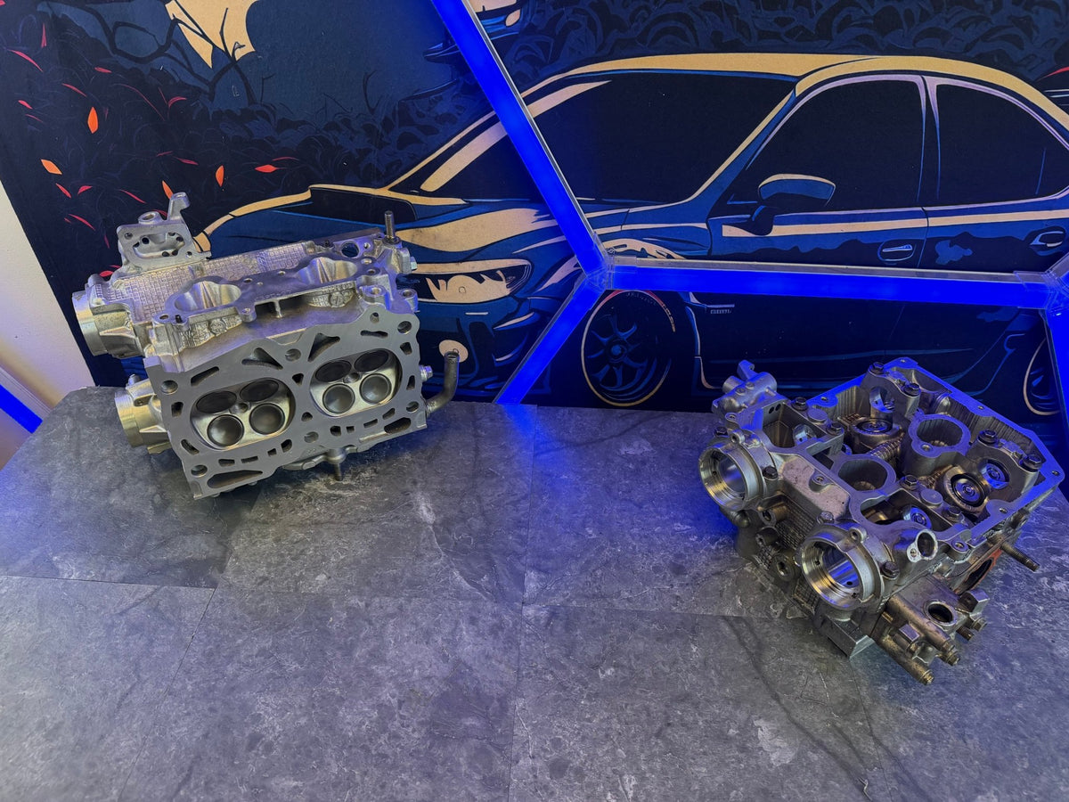 IAG built & cammed 08-21 Subaru STi cylinder heads 950 750 14 MM drilled GSC built & CNC ported